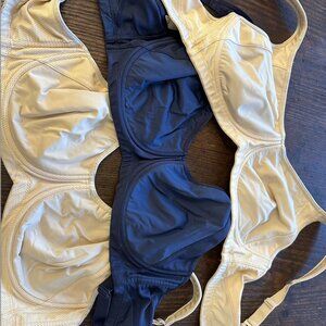 Lot of 3 - Title Nine bras, 36D, minimizer,  underwire bra